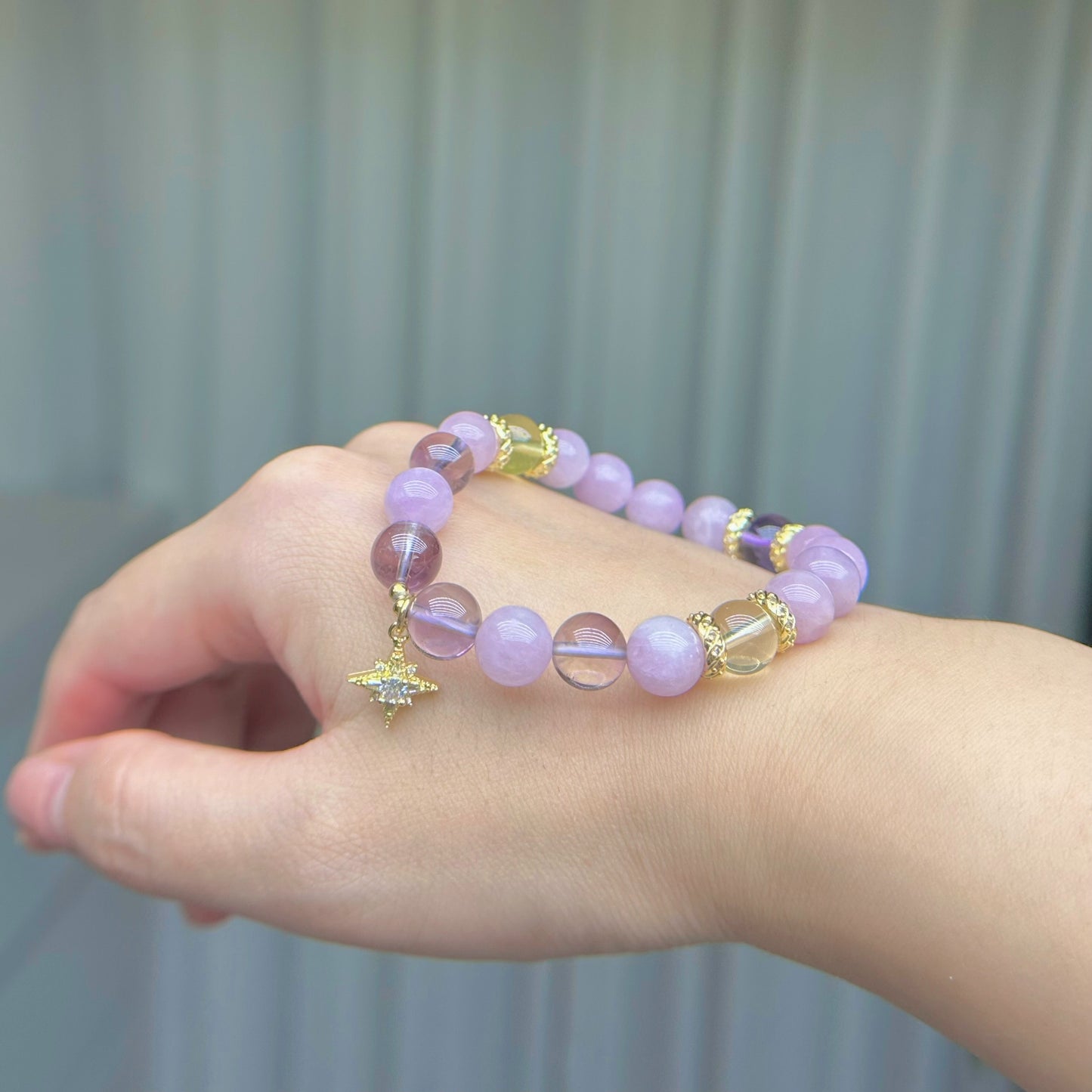 [Brahma's Purple Radiance] Kunzite and Amethyst Citrine harmonious Bracelet