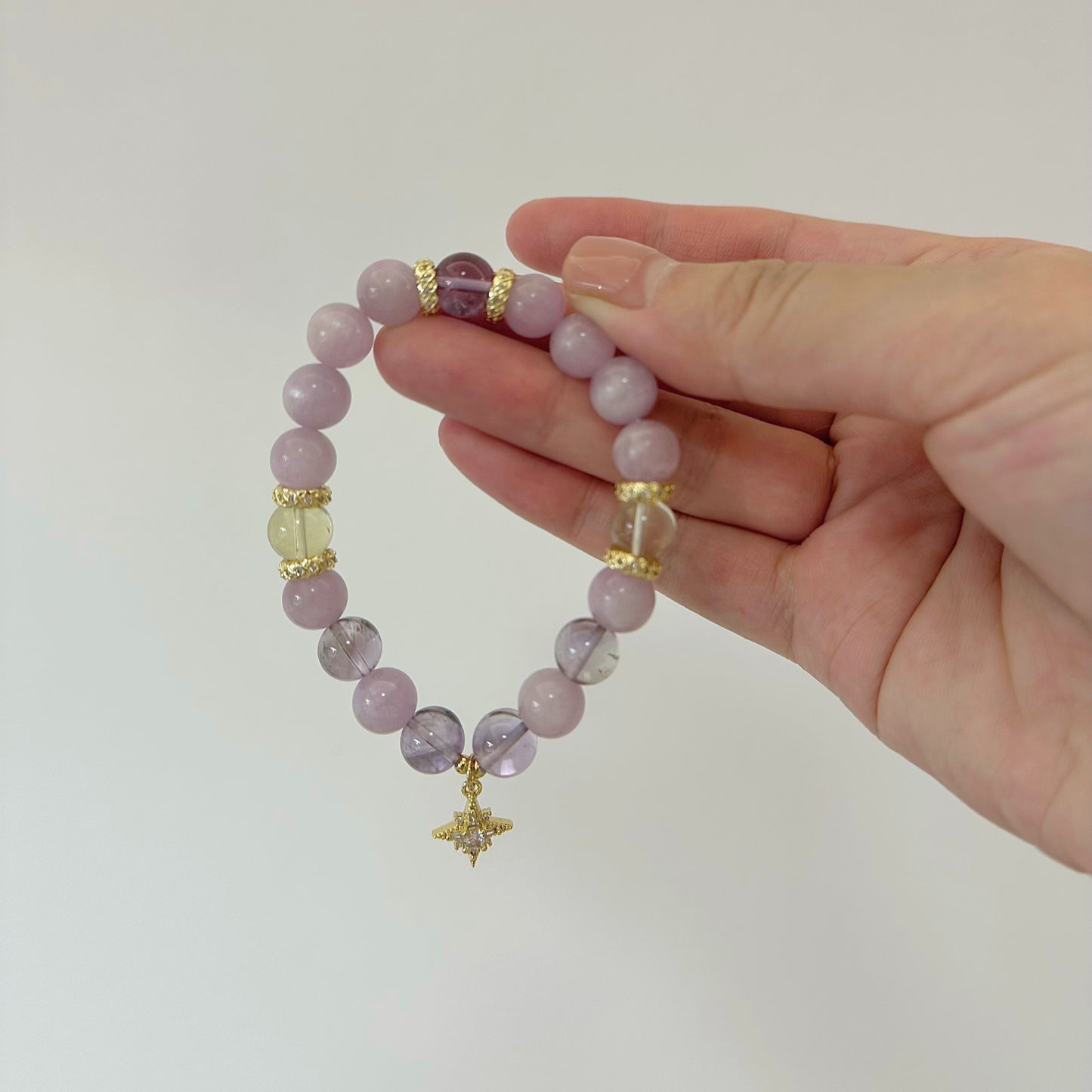 [Brahma's Purple Radiance] Kunzite and Amethyst Citrine harmonious Bracelet