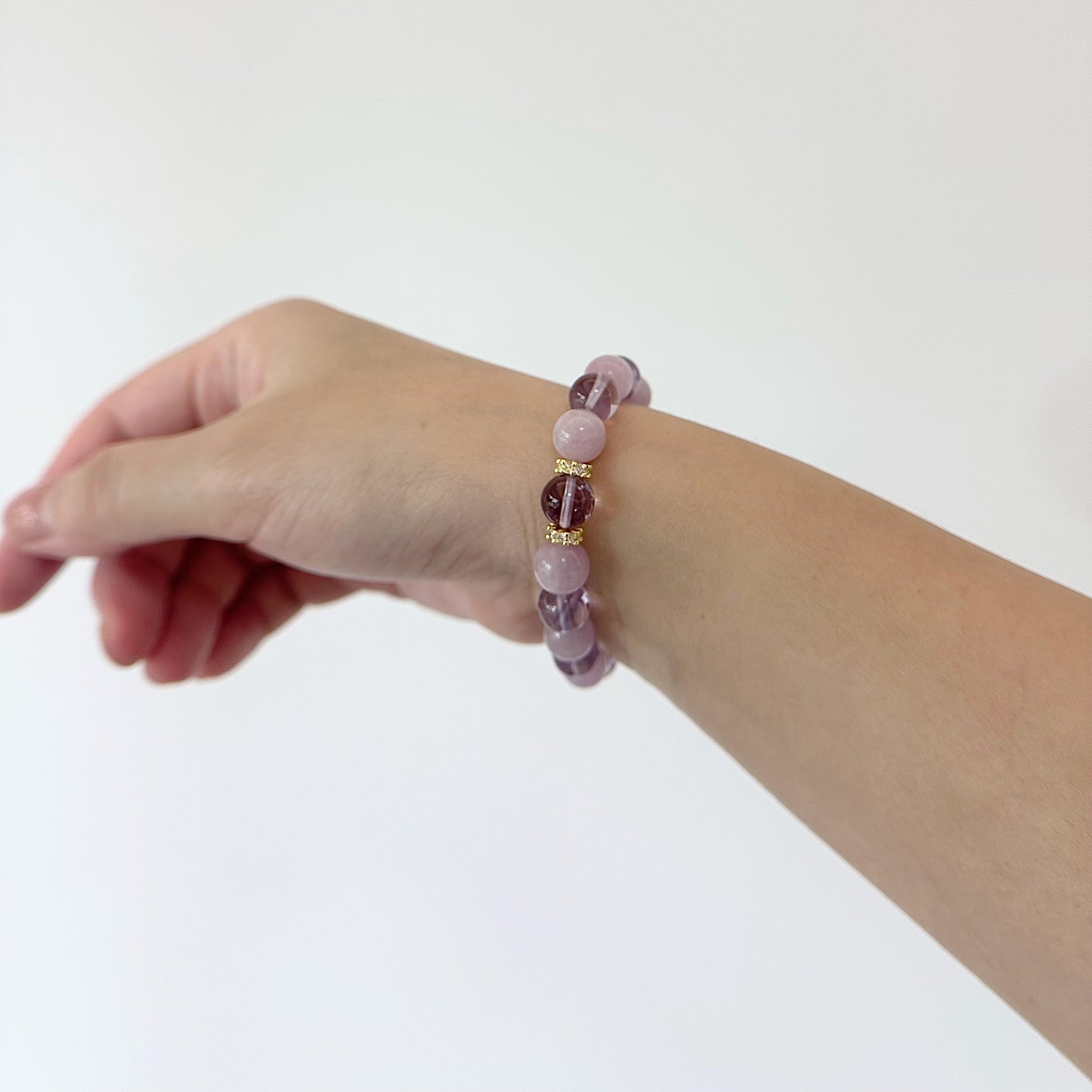 [Whispering Angel] Kunzite & Amethyst Citrine with Irregular Shaped Blue Moonstone