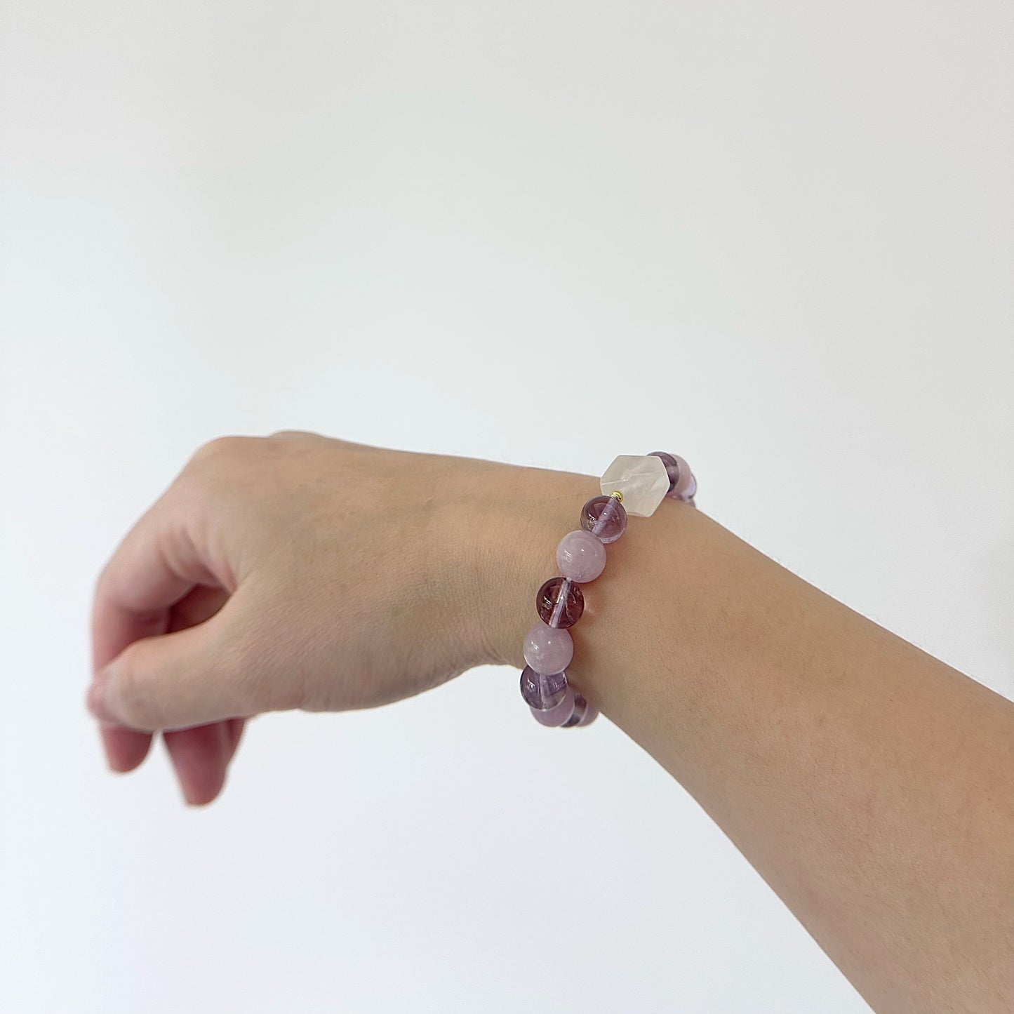 [Whispering Angel] Kunzite & Amethyst Citrine with Irregular Shaped Blue Moonstone