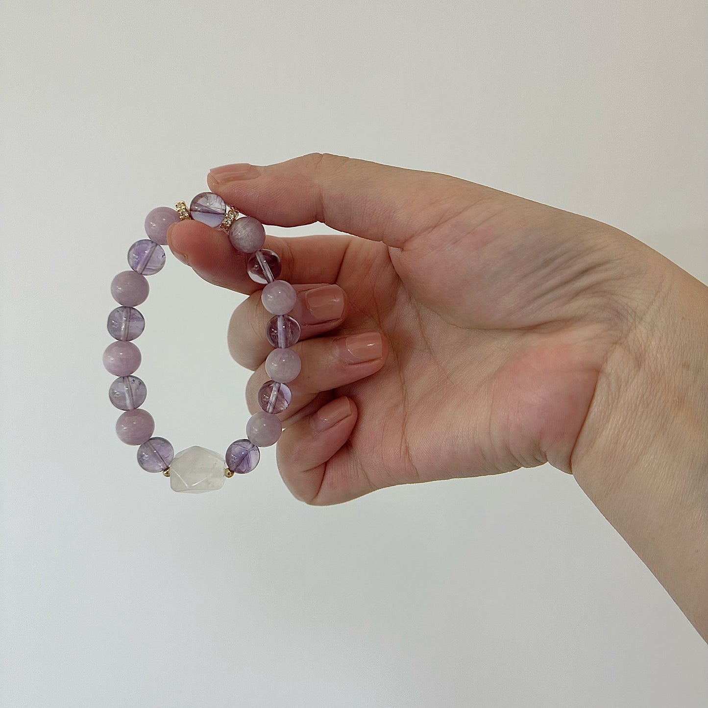 [Whispering Angel] Kunzite & Amethyst Citrine with Irregular Shaped Blue Moonstone
