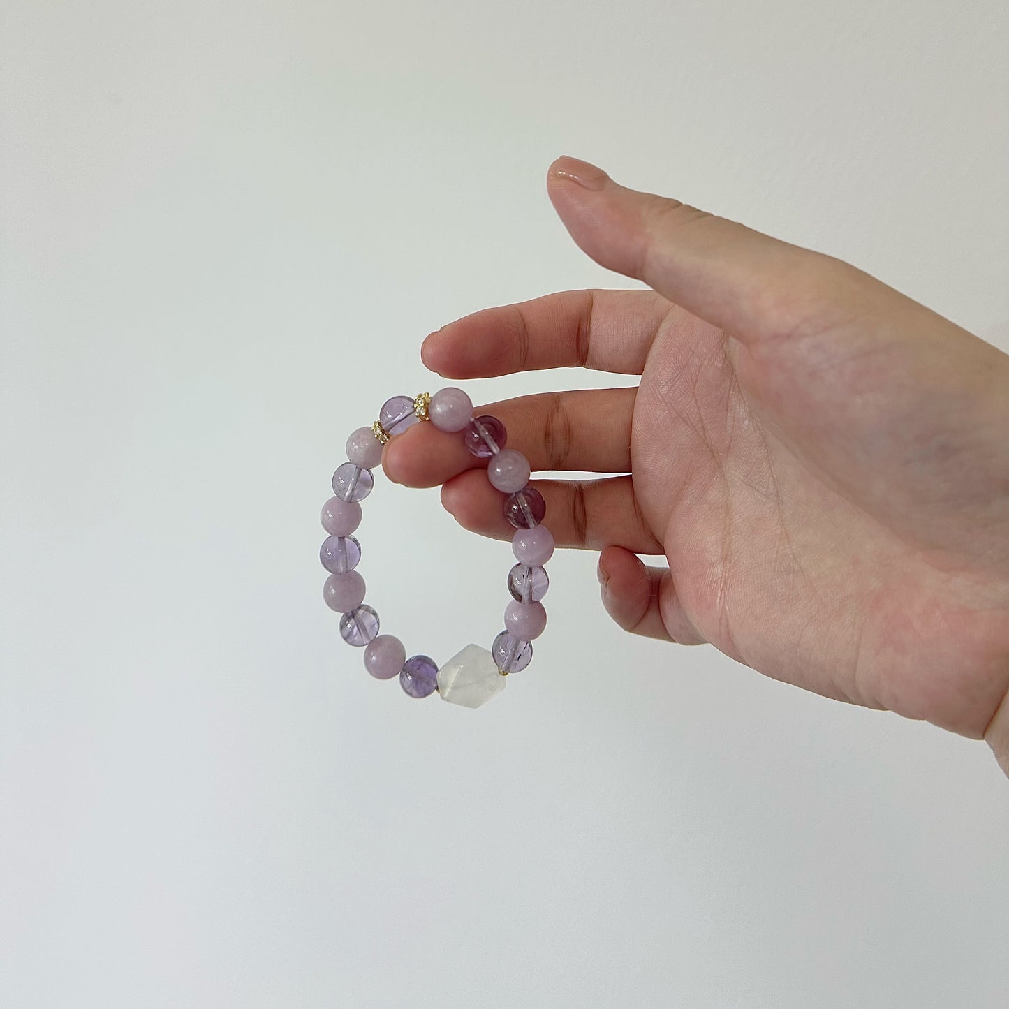 [Whispering Angel] Kunzite & Amethyst Citrine with Irregular Shaped Blue Moonstone