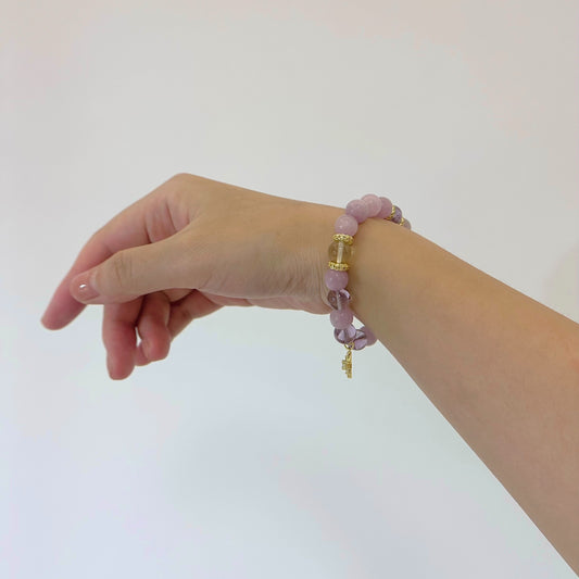 [Brahma's Purple Radiance] Kunzite and Amethyst Citrine harmonious Bracelet