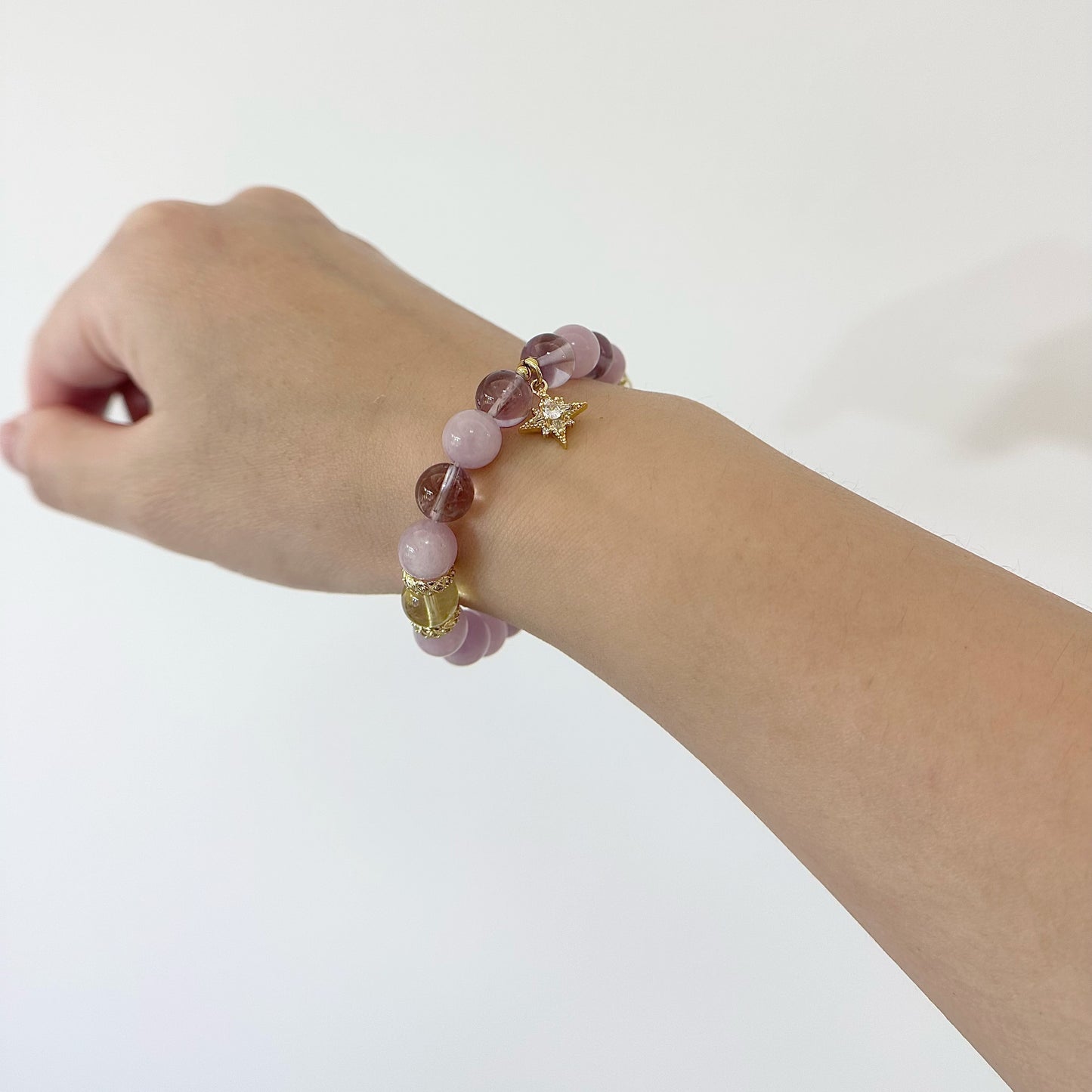 [Brahma's Purple Radiance] Kunzite and Amethyst Citrine harmonious Bracelet