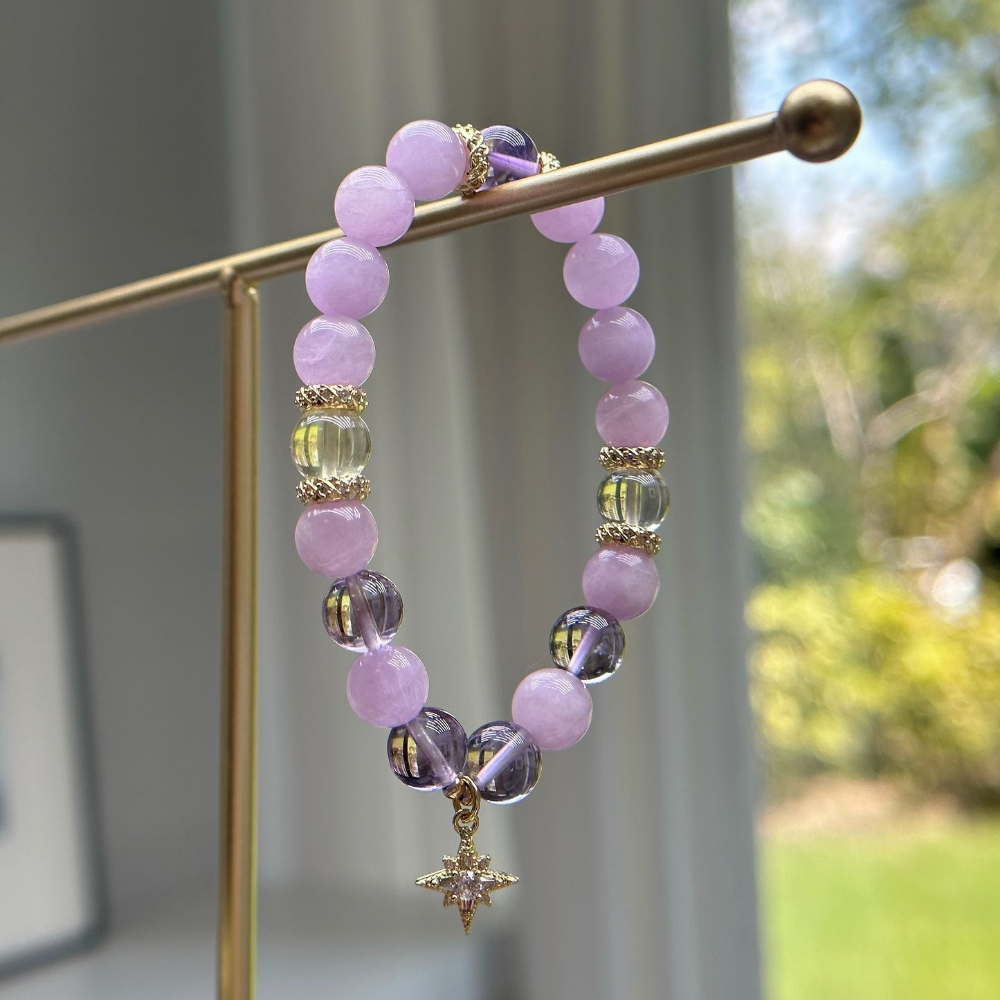 [Brahma's Purple Radiance] Kunzite and Amethyst Citrine harmonious Bracelet