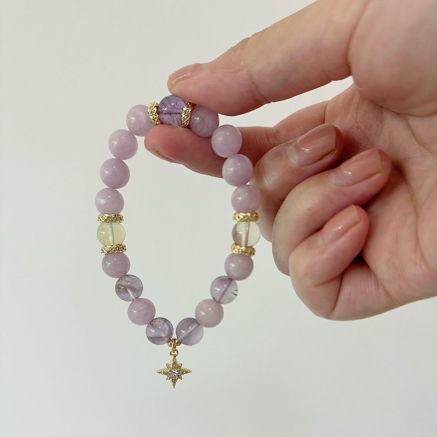 [Brahma's Purple Radiance] Kunzite and Amethyst Citrine harmonious Bracelet