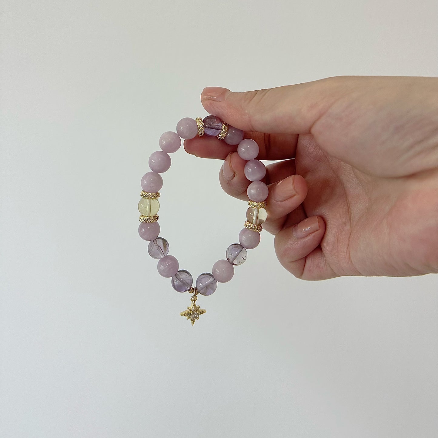 [Brahma's Purple Radiance] Kunzite and Amethyst Citrine harmonious Bracelet