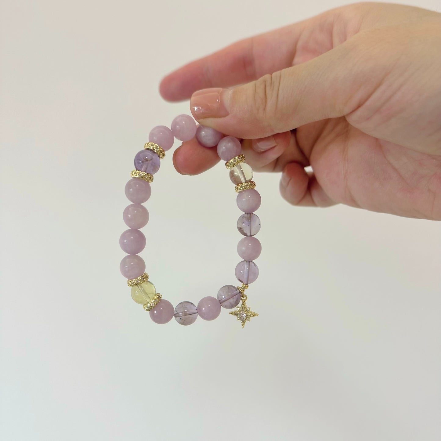 [Brahma's Purple Radiance] Kunzite and Amethyst Citrine harmonious Bracelet