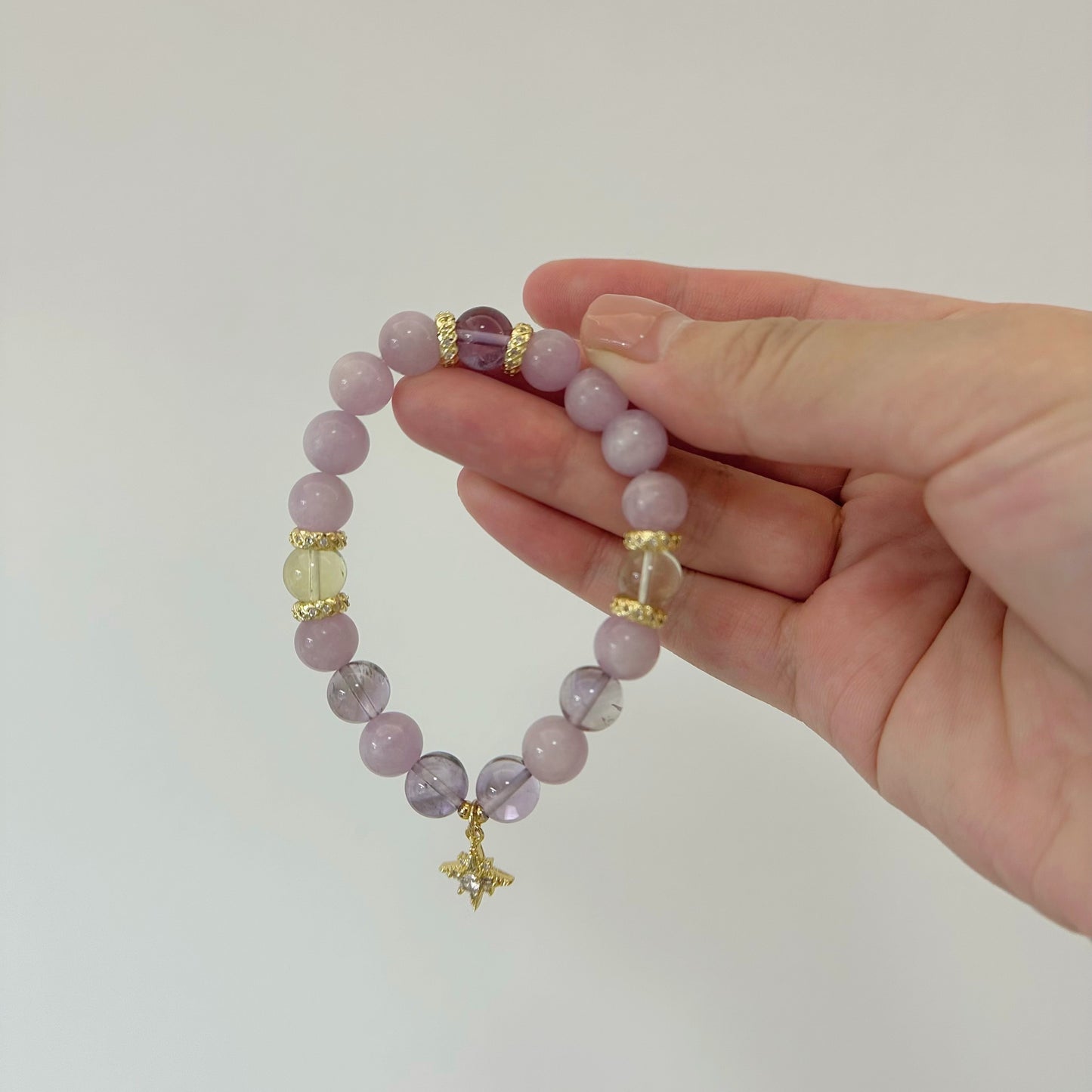 [Brahma's Purple Radiance] Kunzite and Amethyst Citrine harmonious Bracelet
