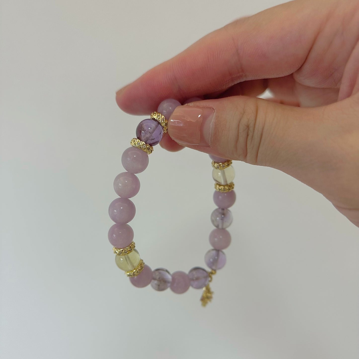 [Brahma's Purple Radiance] Kunzite and Amethyst Citrine harmonious Bracelet
