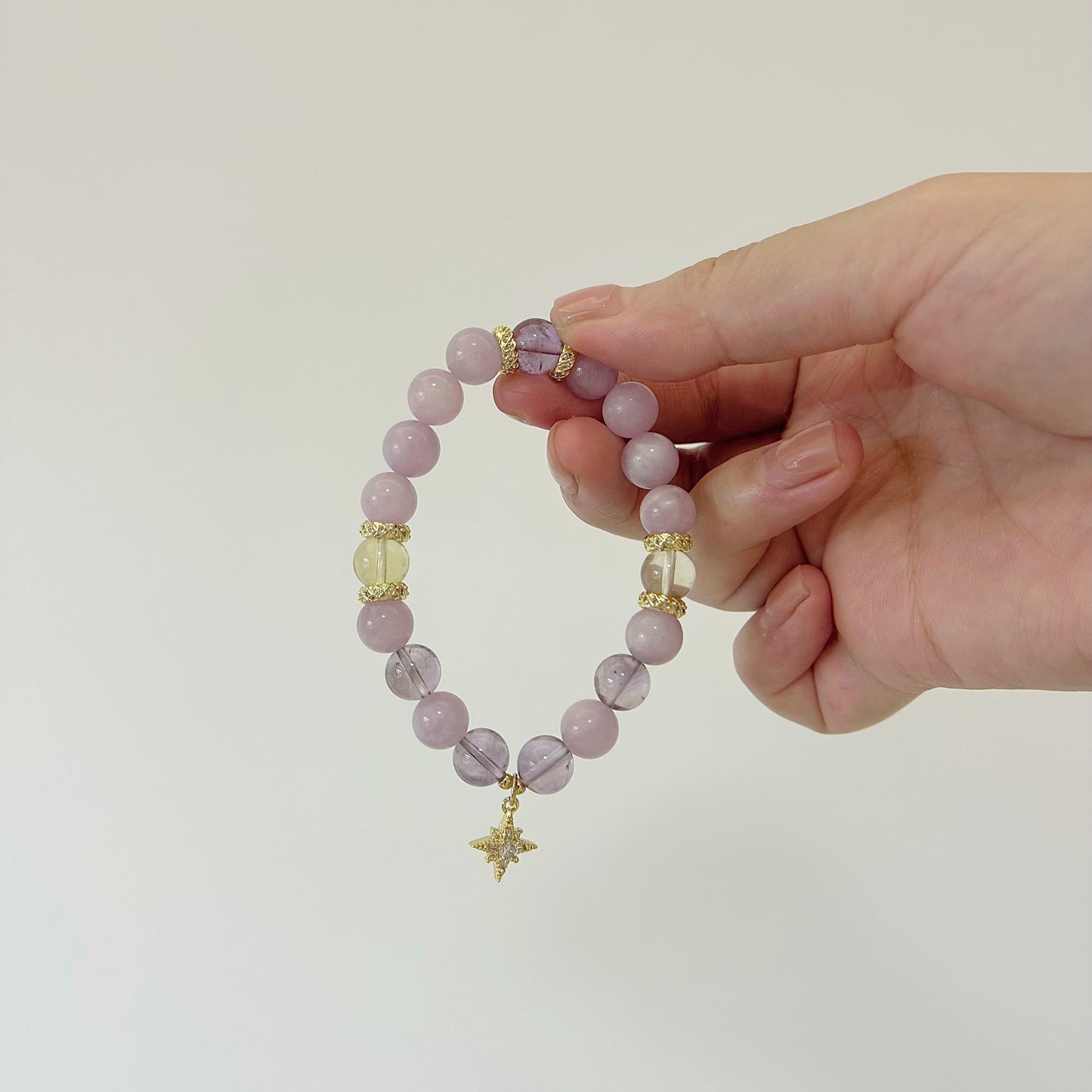 [Brahma's Purple Radiance] Kunzite and Amethyst Citrine harmonious Bracelet