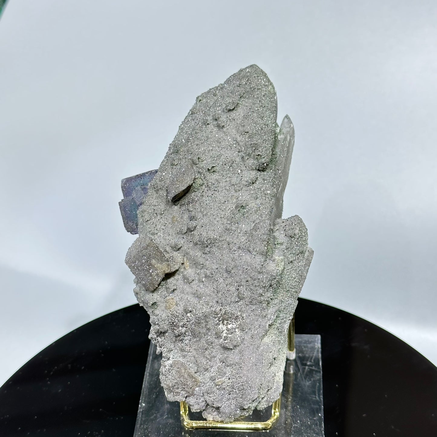 YGX green apple fluorite with garden quartz