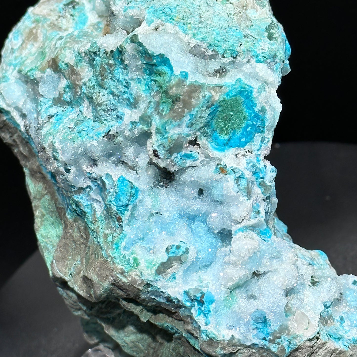 Druzy chrysocolla specimen