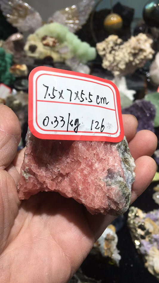 Rhodochrosite with pyrite